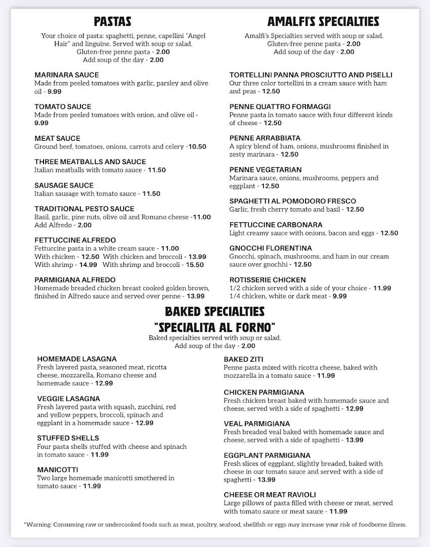 Amalfis italian restaurant and pizzeria